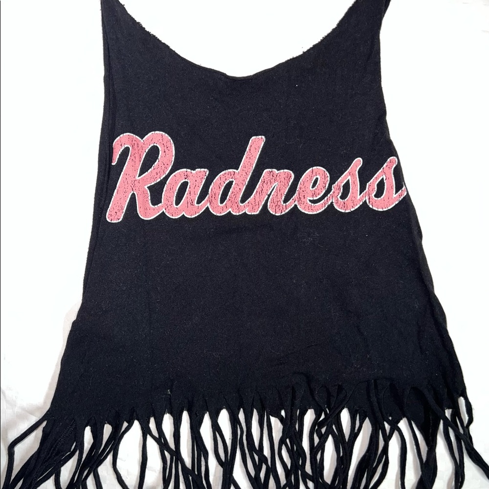 “Raddness” Groovy Forever 21 Fringe Tank Size M